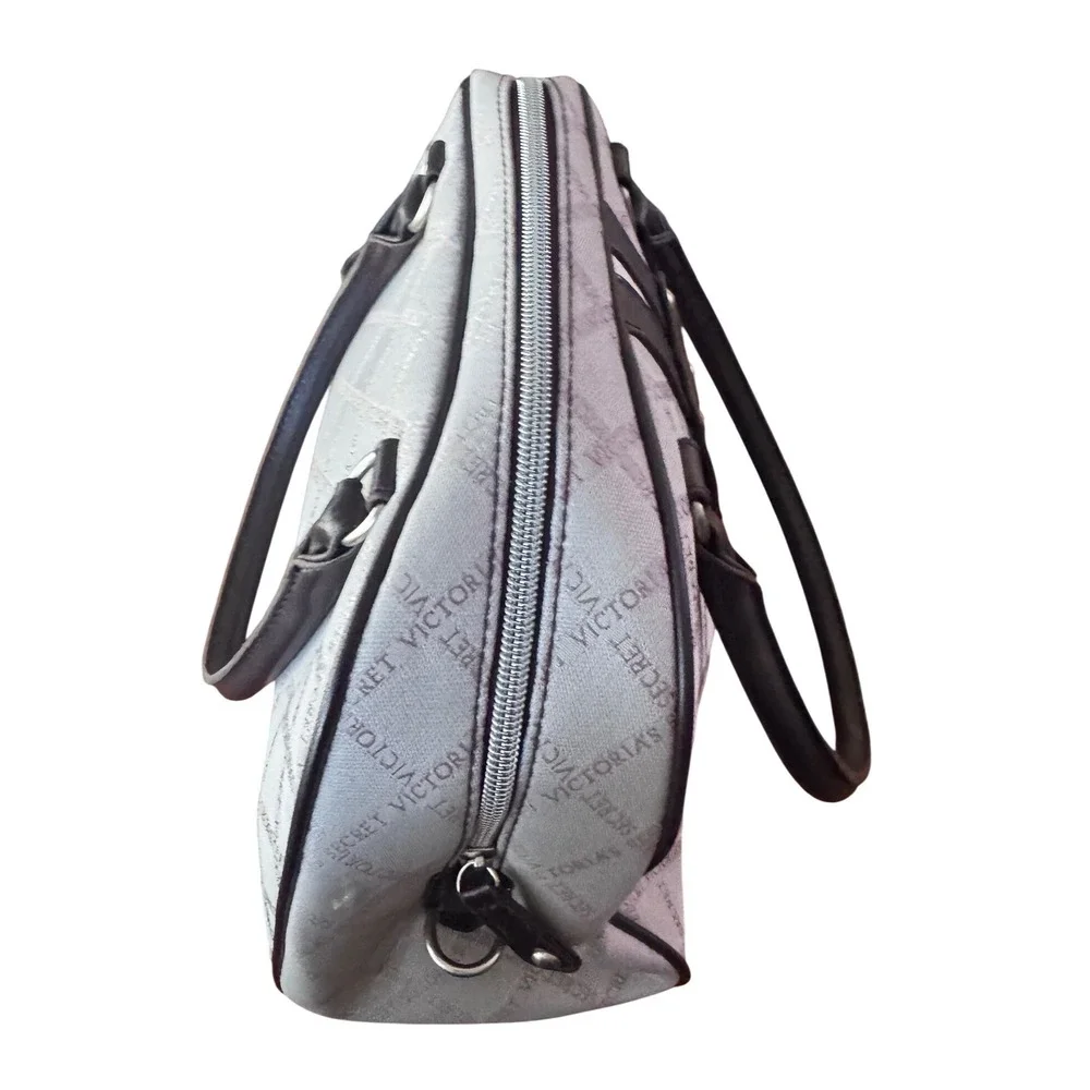 Victorias Secret Logo Monogram light pinkish grey Brown Y2K Dome Bag 13x8x4